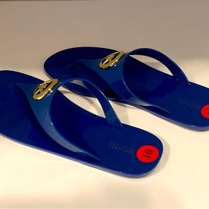 Michael Kors Lillie Jelly Thong NWT Royal Blue Size 10